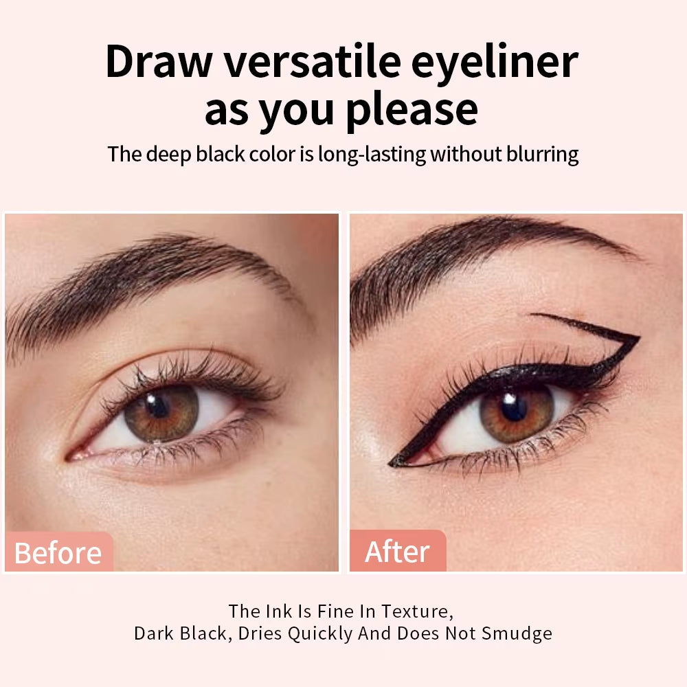 1PC Eyeliner Pen Waterproof, Fast Drying, Durable, Smooth and Easy to Color, Creating Natural Eye Makeup